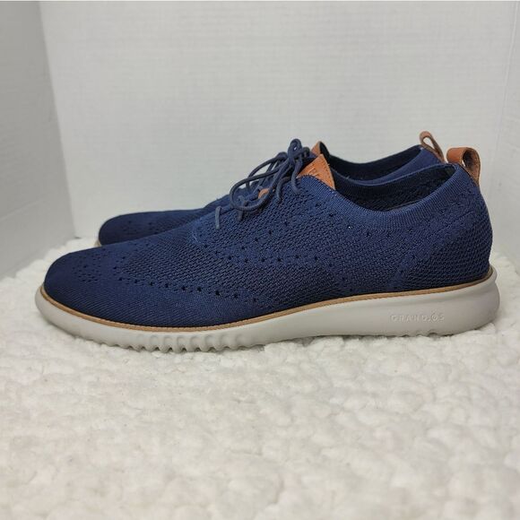 Cole Haan 2.Zerogrand Mens Oxford Shoes Size 15 Navy Stitchlite Wingtip C27562 main image 4